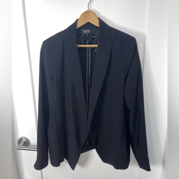 Topshop Jackets & Blazers - TopShop Open Casual Blazer Loose Fit Black Women’s 12